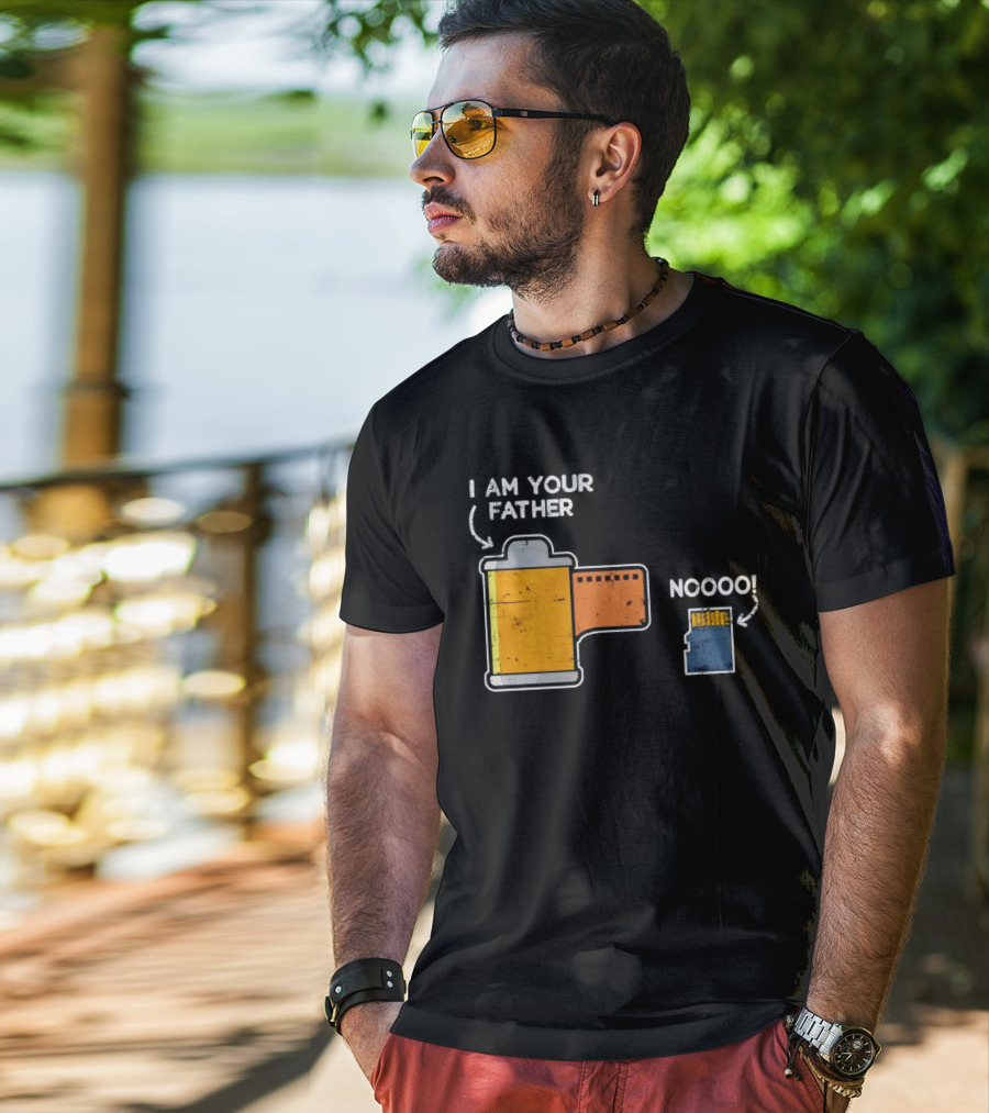 I Am Your Father Film Roll MicroSD Noooo Star Wars T-Shirt