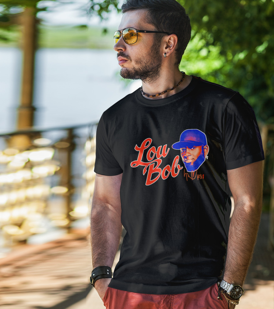 Lou Bob Luis Robert Jr New York Mets Big Head T-Shirt