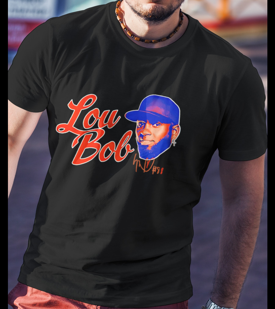Lou Bob Luis Robert Jr New York Mets Big Head T-Shirt