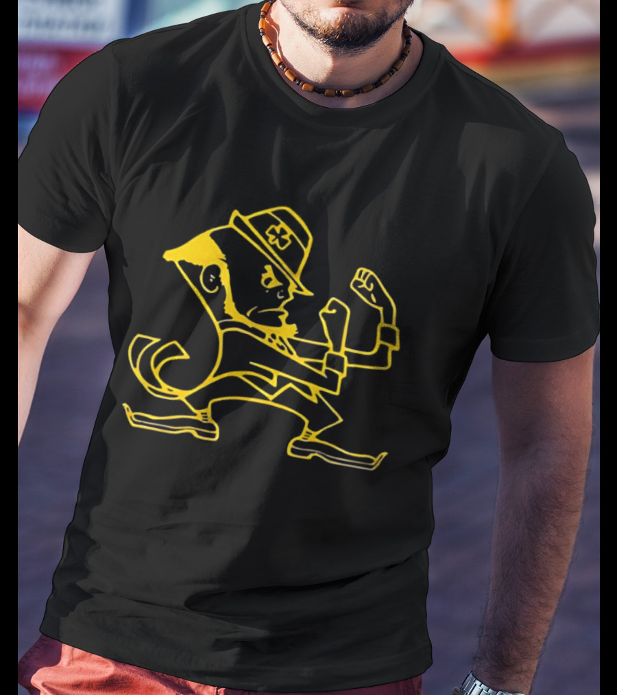 Marcus Freeman Notre Dame Fighting Irish Leprechaun T-Shirt