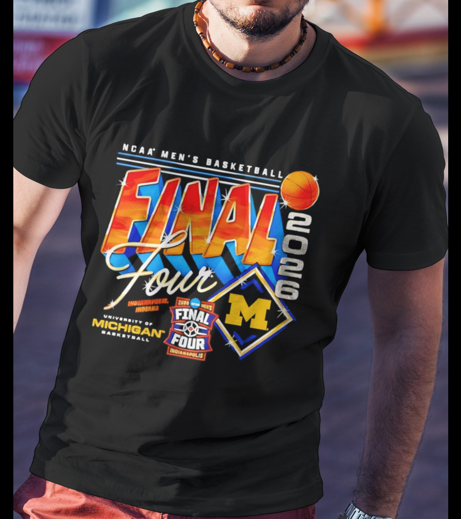 NCAA Men's Basketball 2026 Final Four Michigan Wolverines Indianapolis T-Shirt