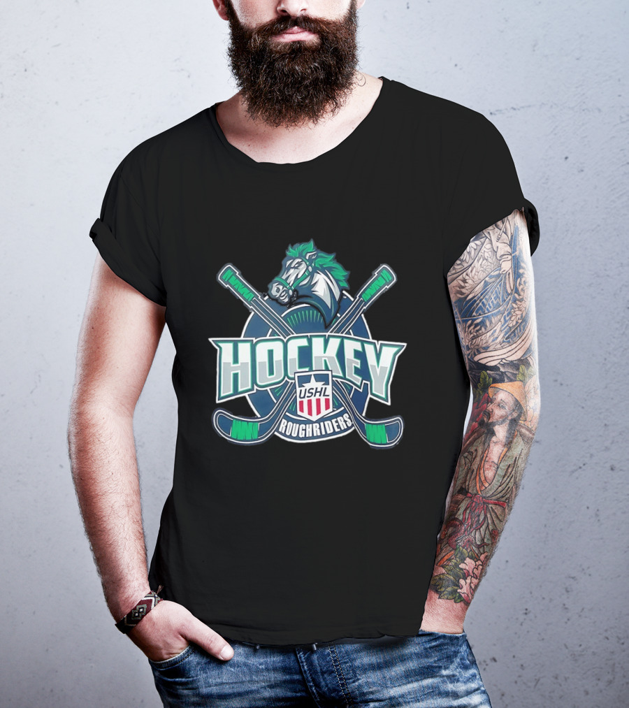 USHL Cedar Rapids RoughRiders Hockey Team T-Shirt