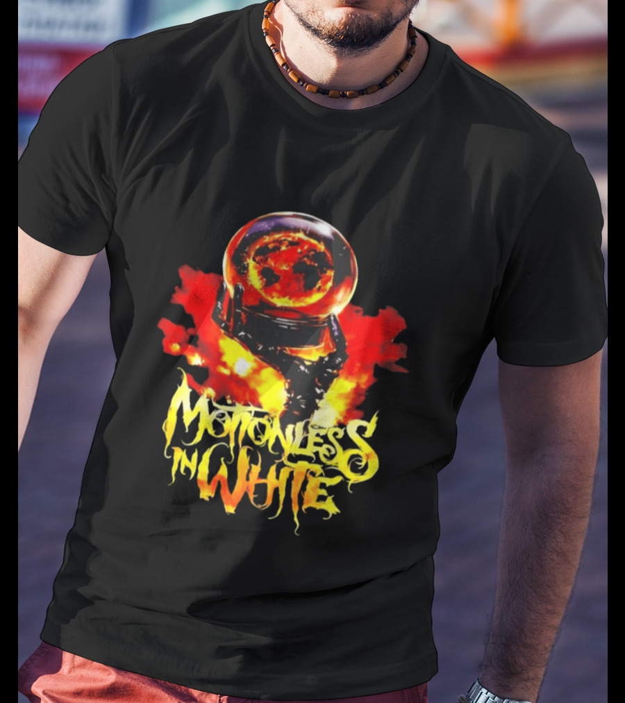Motionless In White Scoring The End Of The World Gothic Crystal Ball Fiery Hand T-Shirt