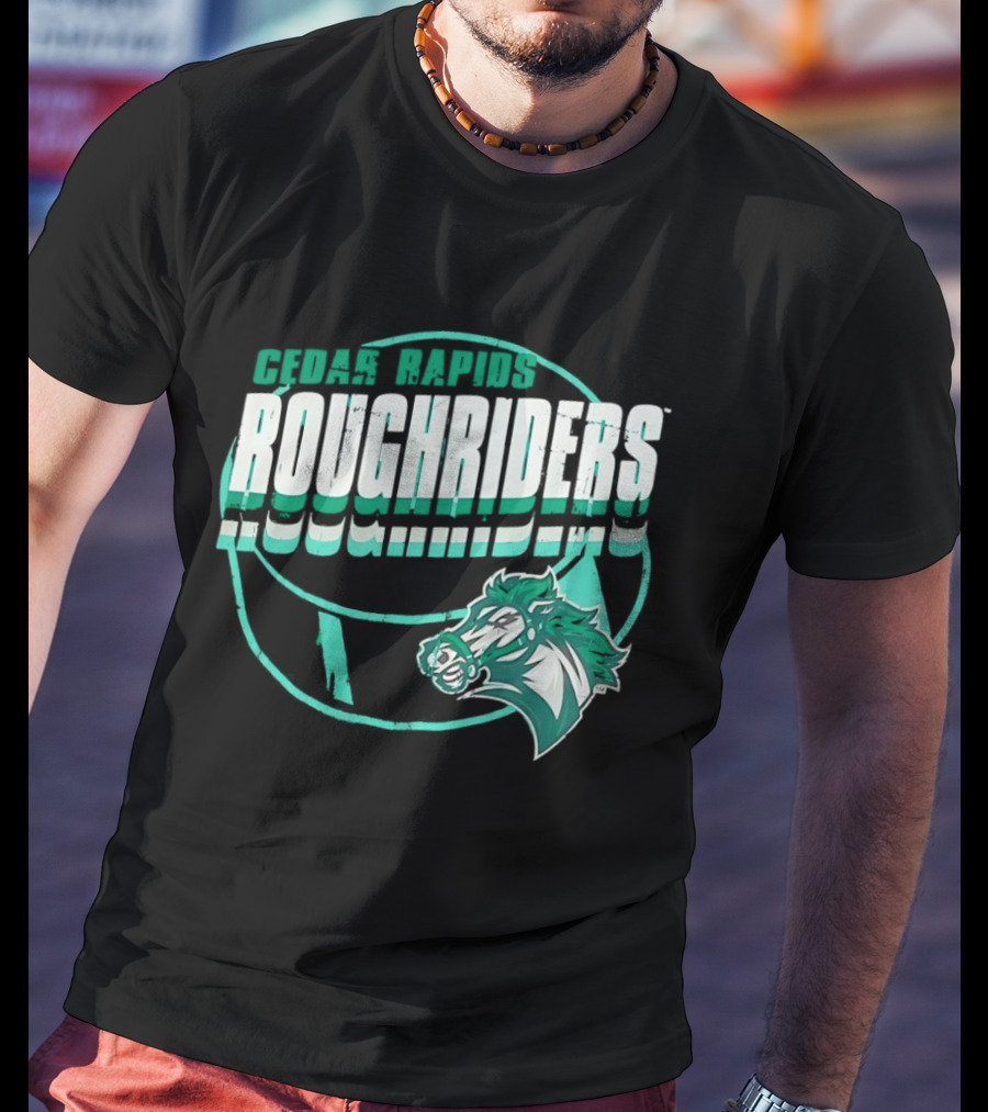Cedar Rapids RoughRiders Horse Head T-Shirt