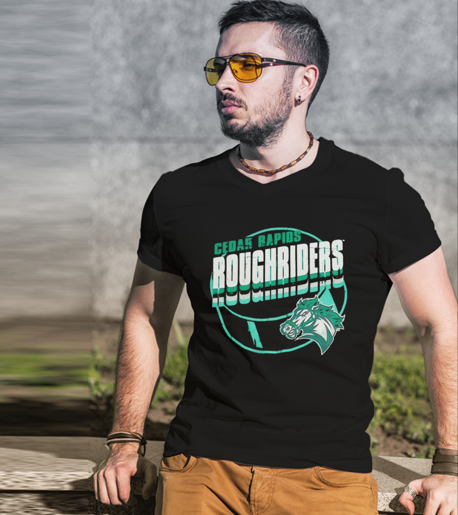 Cedar Rapids RoughRiders Horse Head T-Shirt