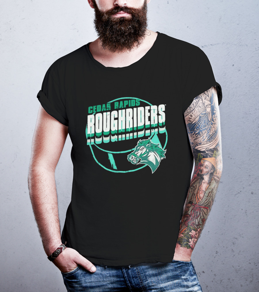 Cedar Rapids RoughRiders Horse Head T-Shirt