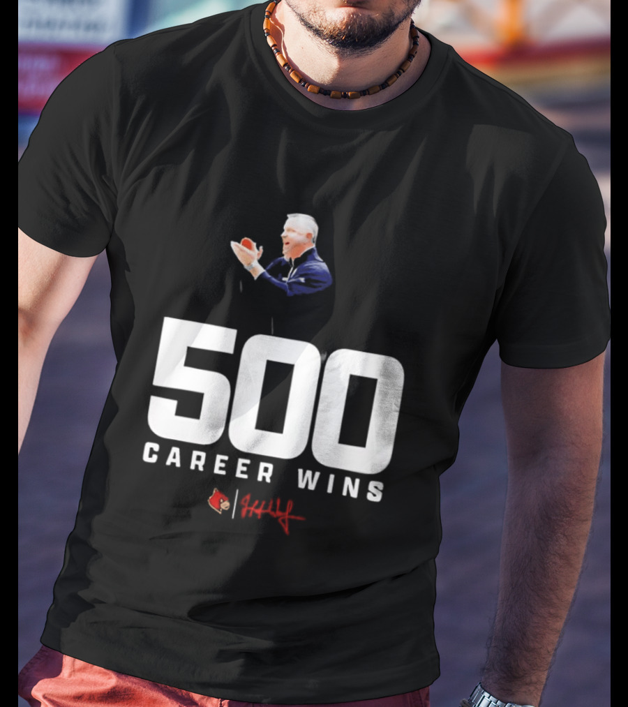 500 Career Wins Coach Jeff Walz Red Cardinals T-Shirt