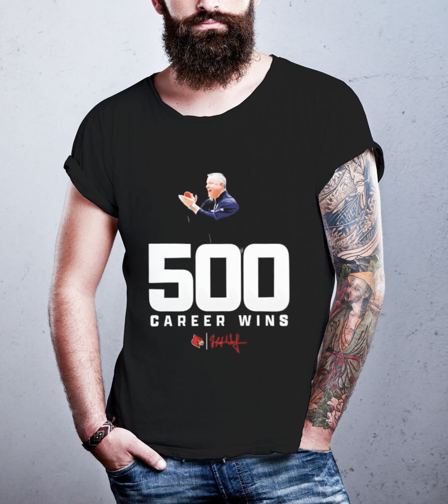 500 Career Wins Coach Jeff Walz Red Cardinals T-Shirt