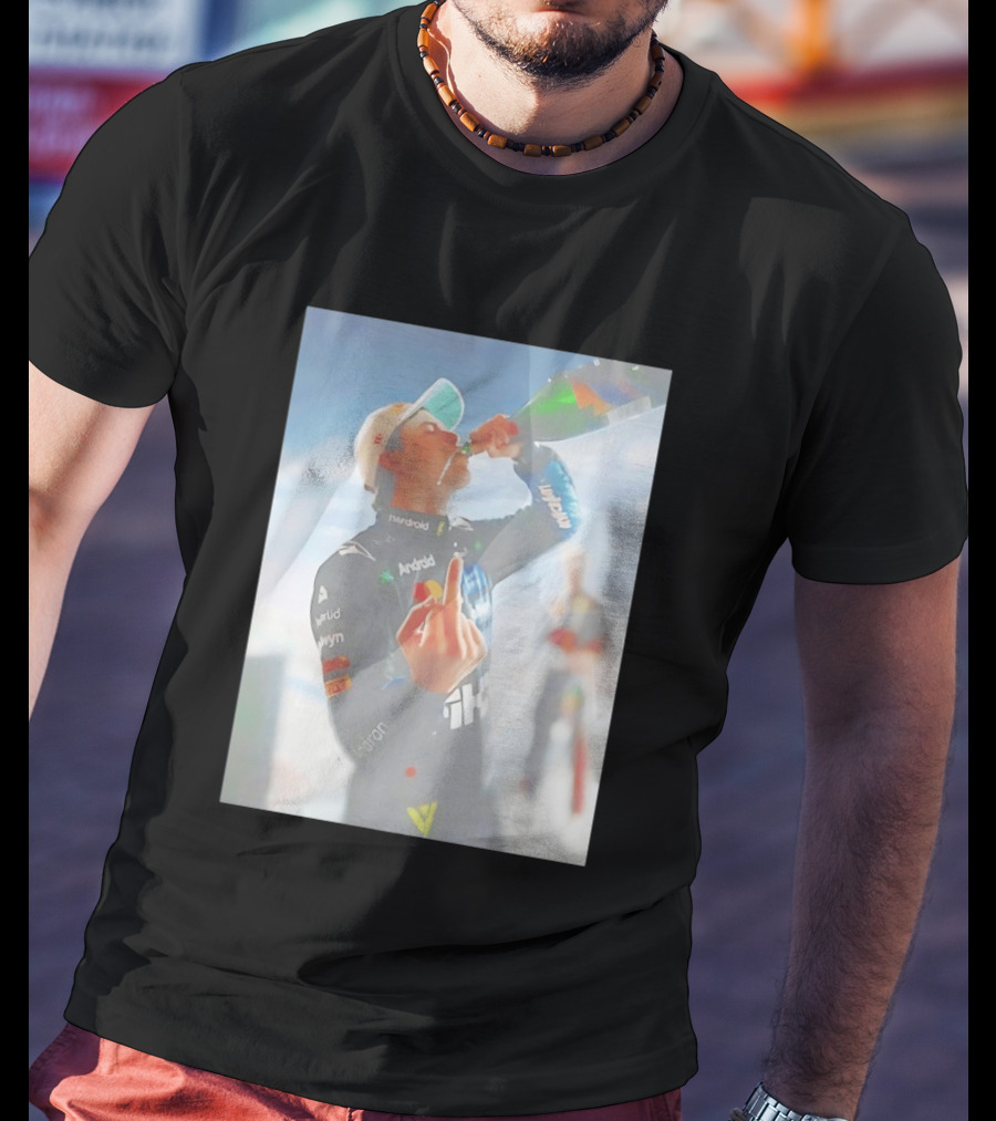 Oscar Piastri 81 Racing Celebration Flipping The Bird Formula One Victory Moment T-Shirt