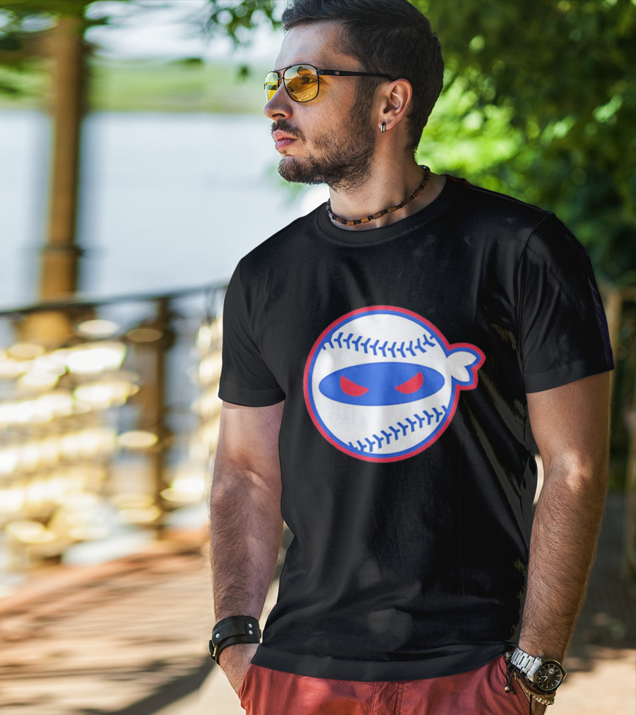 Pitching Ninja Baseball Eyes Atlanta T-Shirt