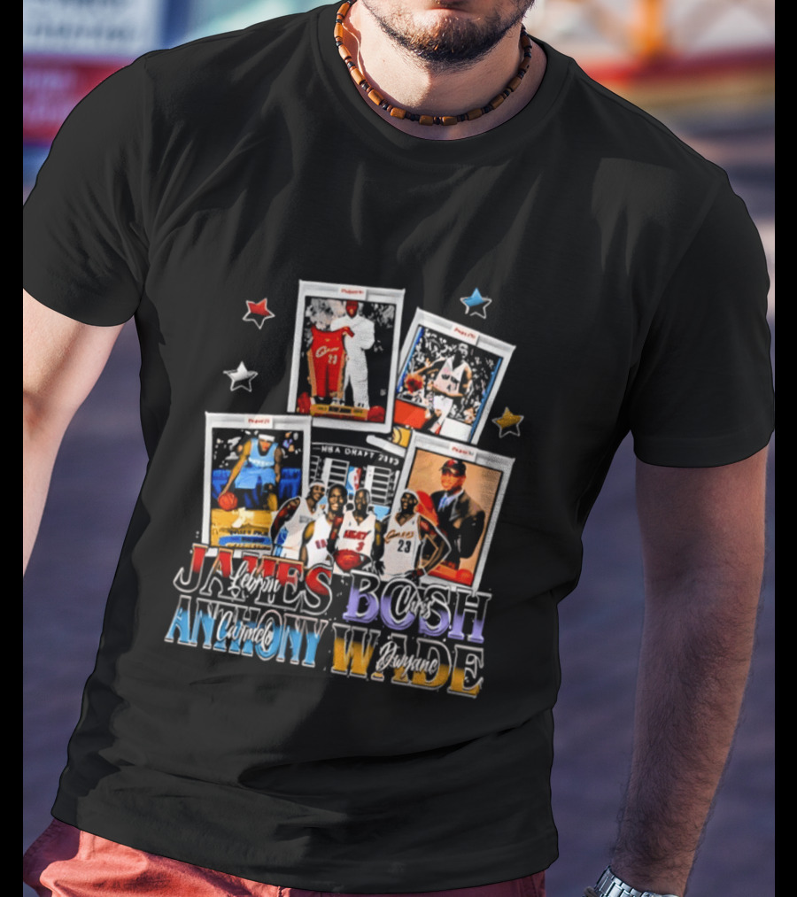 Puka Nacua With Draft 2003 James Bosh Anthony Wade Basketball Legends NBA T-Shirt