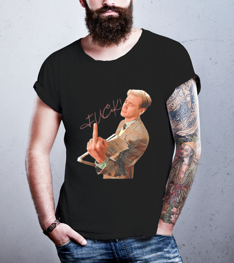 Jim Carrey Truman Show Middle Finger Meme Fuck Scene T-Shirt