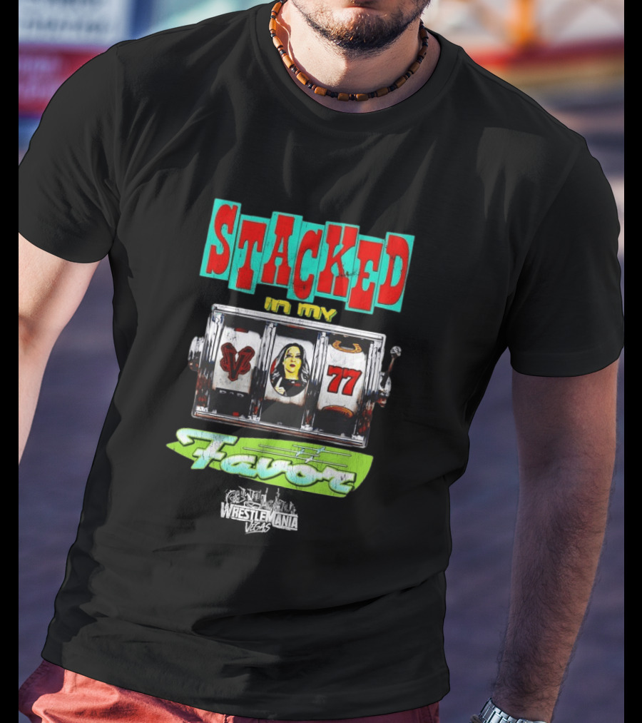 Stacked In My Favor Slot Machine WrestleMania 42 Stephanie Vaquer 77 Lever T-Shirt