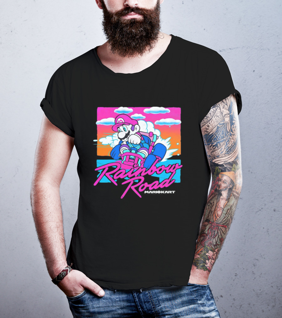 Rainbow Road Super Mario Kart Racing Adventure T-Shirt