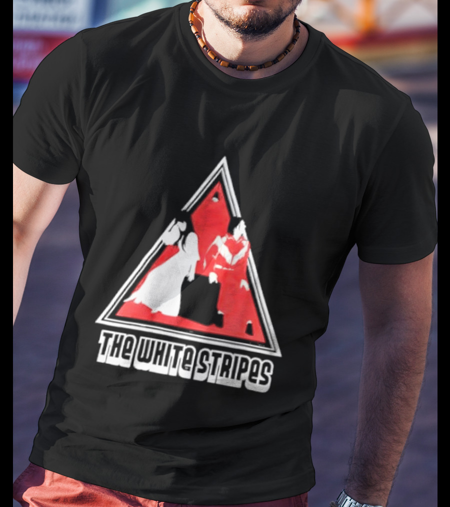 The White Stripes Triangle Red And White Duo T-Shirt