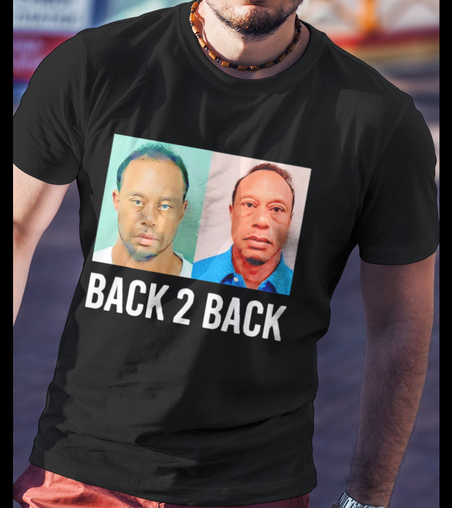 Tiger Woods Back 2 Back Shot Photo Collage T-Shirt