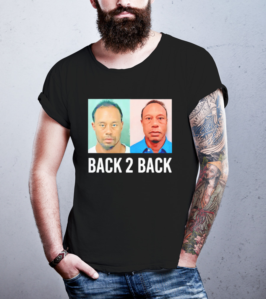 Tiger Woods Back 2 Back Shot Photo Collage T-Shirt