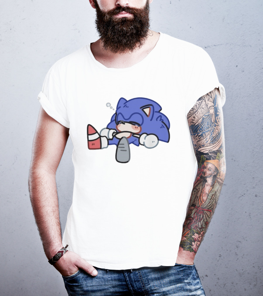 Chibi Sanic The Hedgehog Sleeping Kawaii 2026 T-Shirt