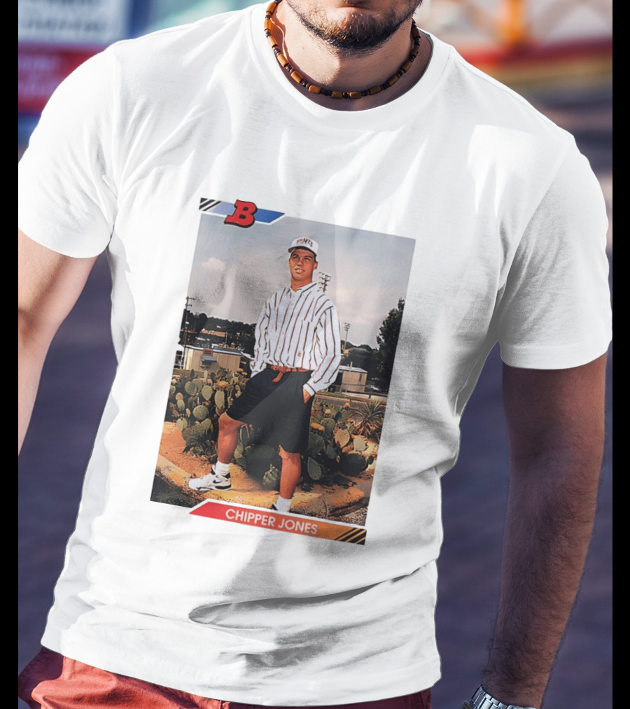 Chipper Jones Rookie Card Braves Baseball Legend T-Shirt