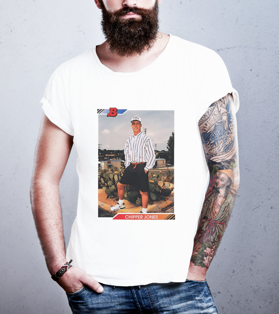 Chipper Jones Rookie Card Braves Baseball Legend T-Shirt