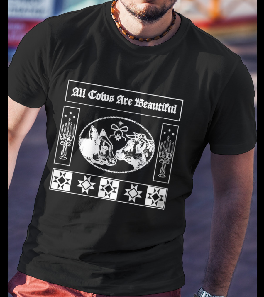 All Cows Are Beautiful Gothic Candelabra Stars T-Shirt