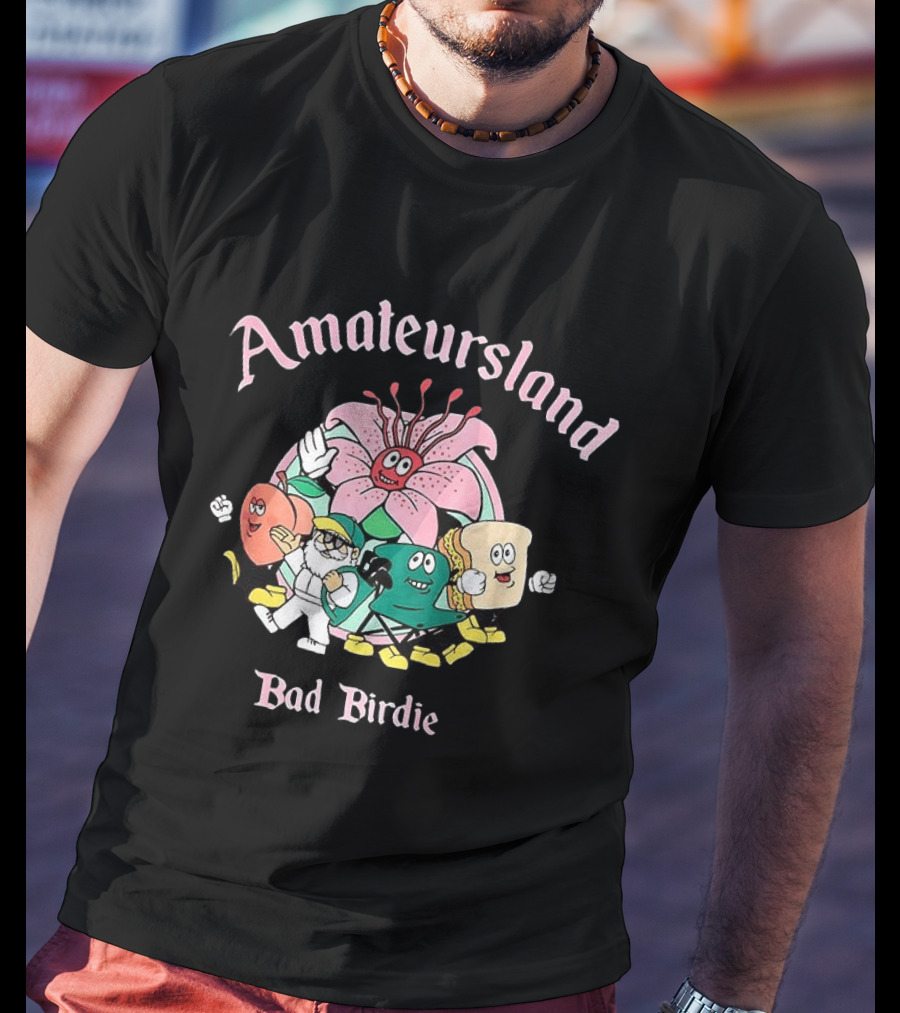 Amateursland Bad Birdie Flower Characters T-Shirt