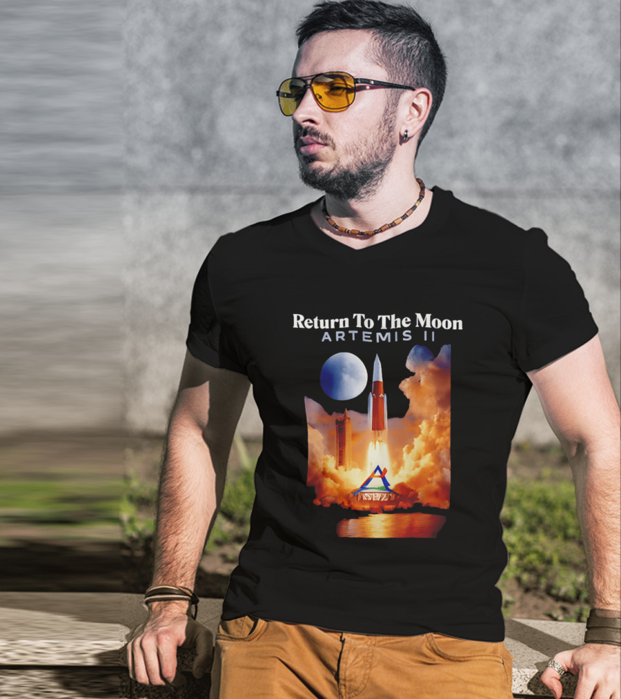 Artemis II Return To The Moon Rocket Launch NASA Mission T-Shirt