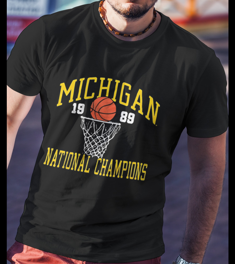 Michigan 1989 Basketball National Champions T-Shirt