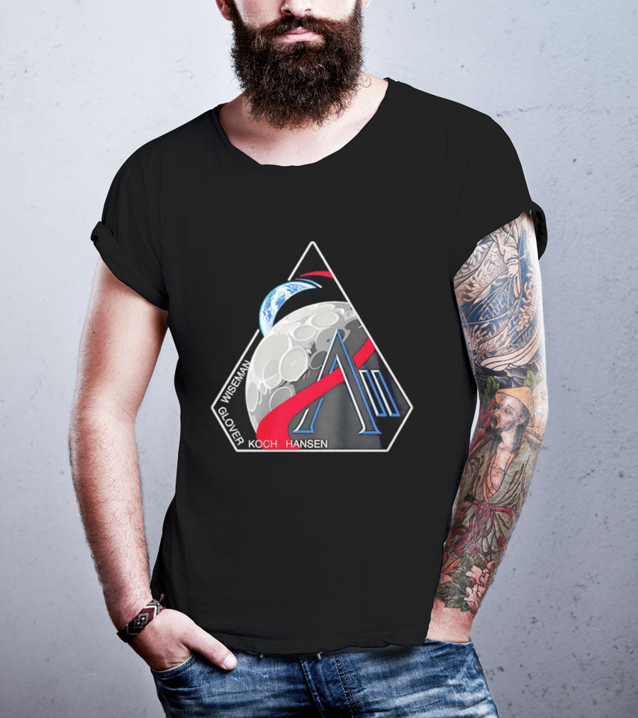 NASA Artemis II Astronaut Crew Glover Wiseman Koch Hansen Moon Mission T-Shirt