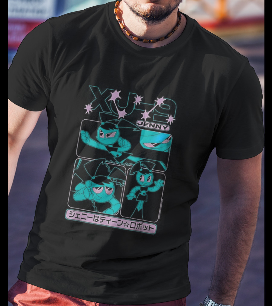 My Life As A Teenage Robot XJ 9 Kanji Retro Cartoon T-Shirt
