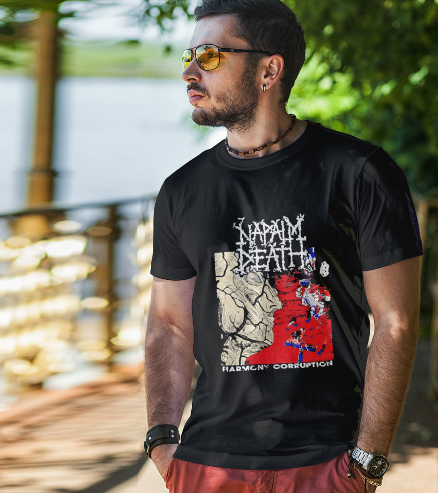 Napalm Death Harmony Corruption Abstract T-Shirt