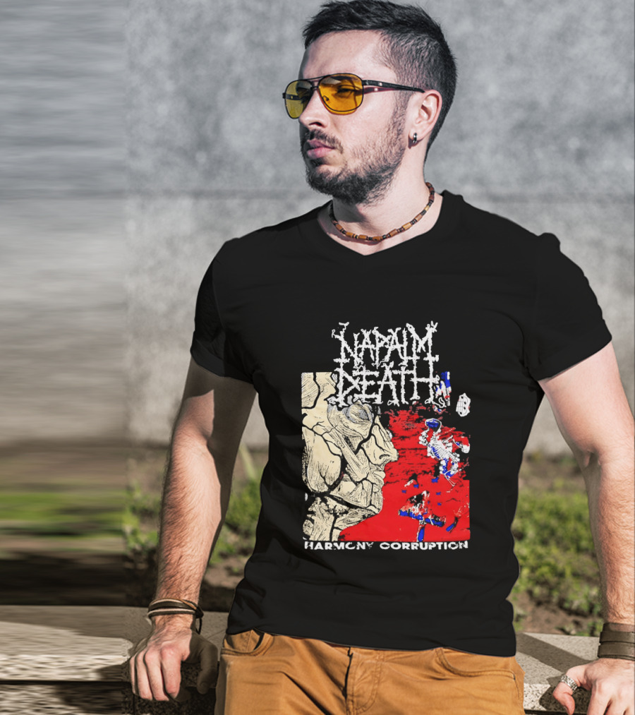 Napalm Death Harmony Corruption Abstract T-Shirt