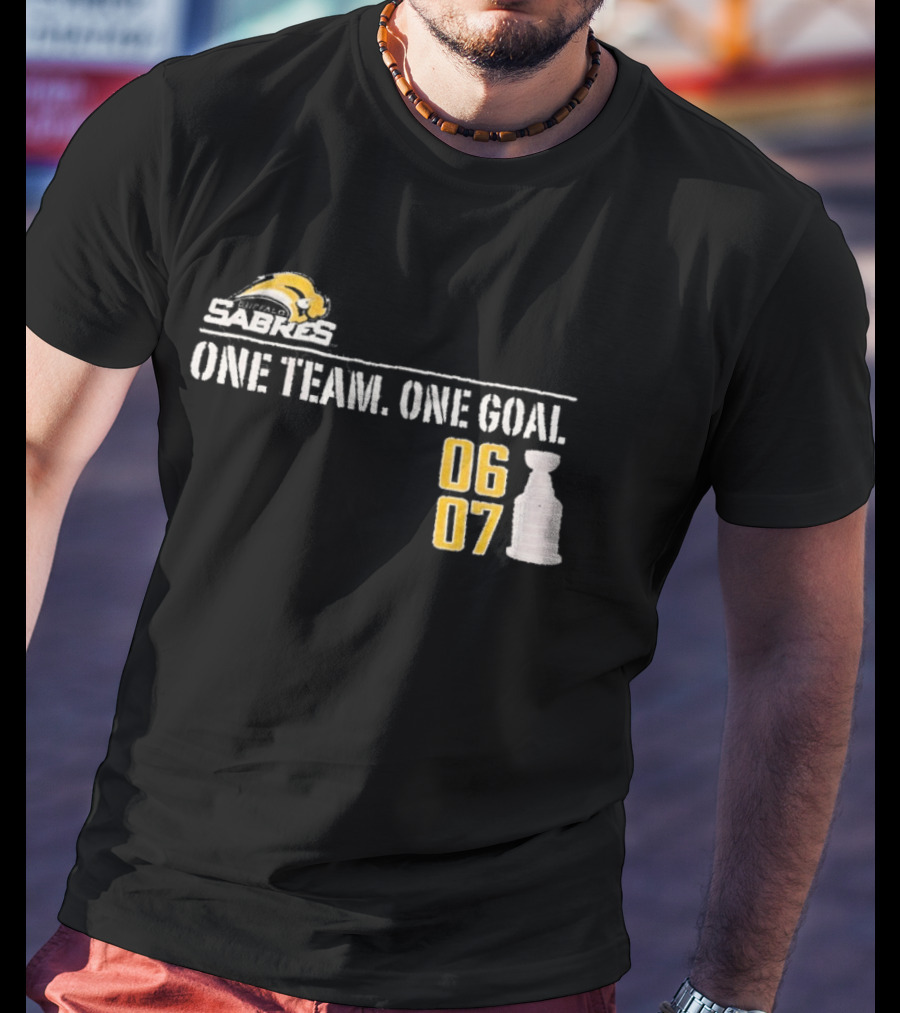 Buffalo Sabres One Team One Goal 06 07 Stanley Cup T-Shirt