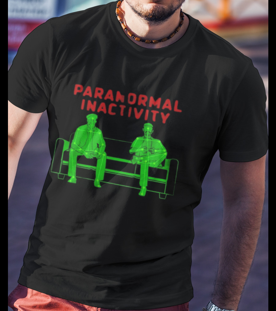 Paranormal Inactivity Ghostly Figures On Bench T-Shirt