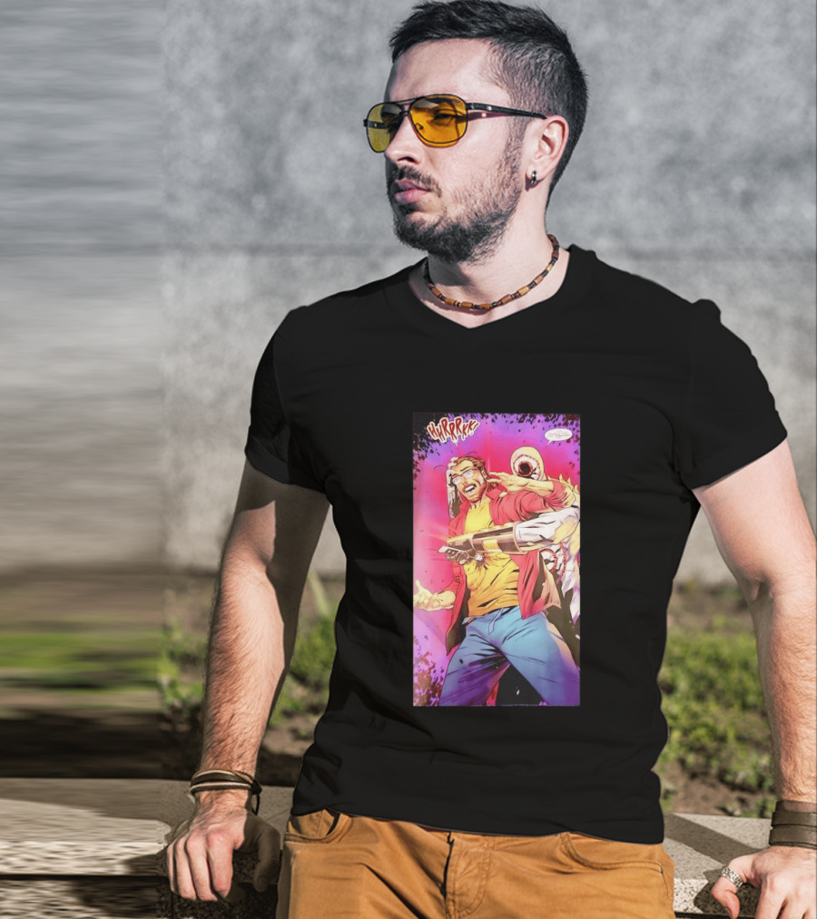 Hirrrkk Paul Rabin Spider Man Marvel Comic Action Panel T-Shirt