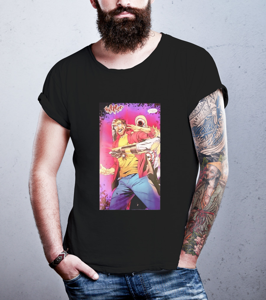 Hirrrkk Paul Rabin Spider Man Marvel Comic Action Panel T-Shirt