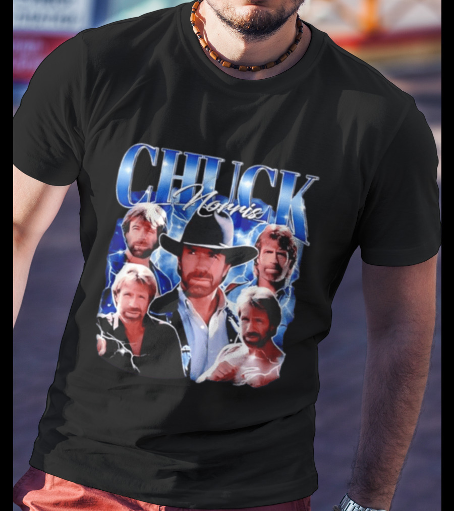 Chuck Norris 1940 2026 Collage Of Iconic Action Hero T-Shirt