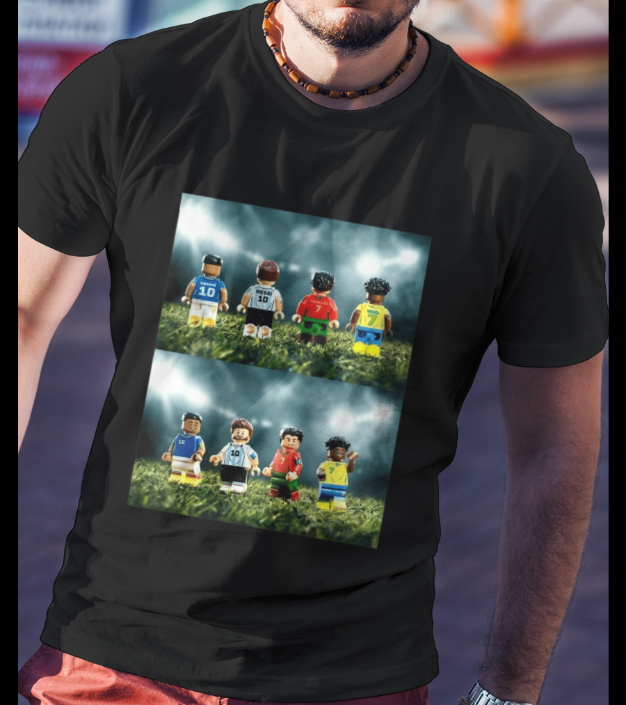 LEGO Football Legends FIFA World Cup 2026 Messi Ronaldo Mbappé Vinicius Junior Mini Figures T-Shirt