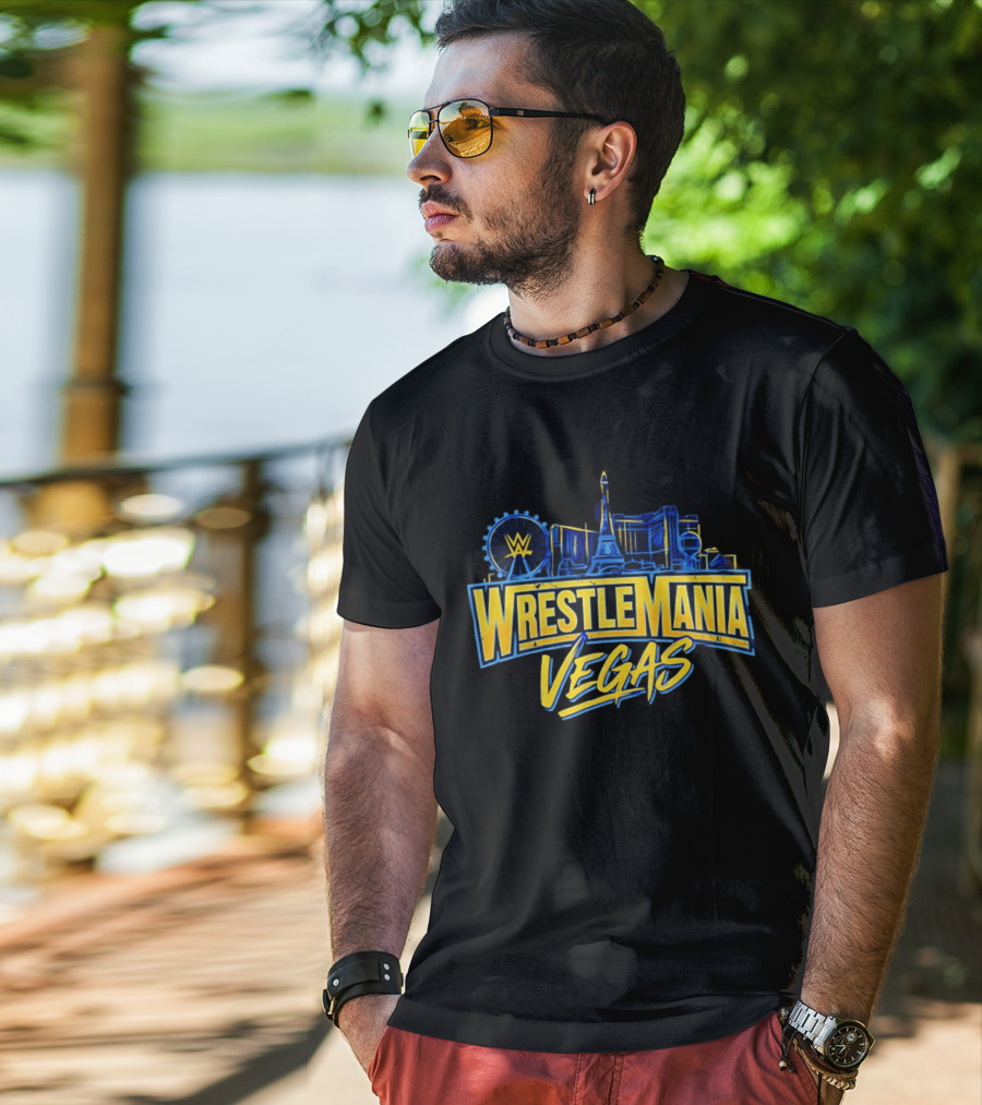 Cody Rhodes WrestleMania Las Vegas WWE Skyline 42 T-Shirt