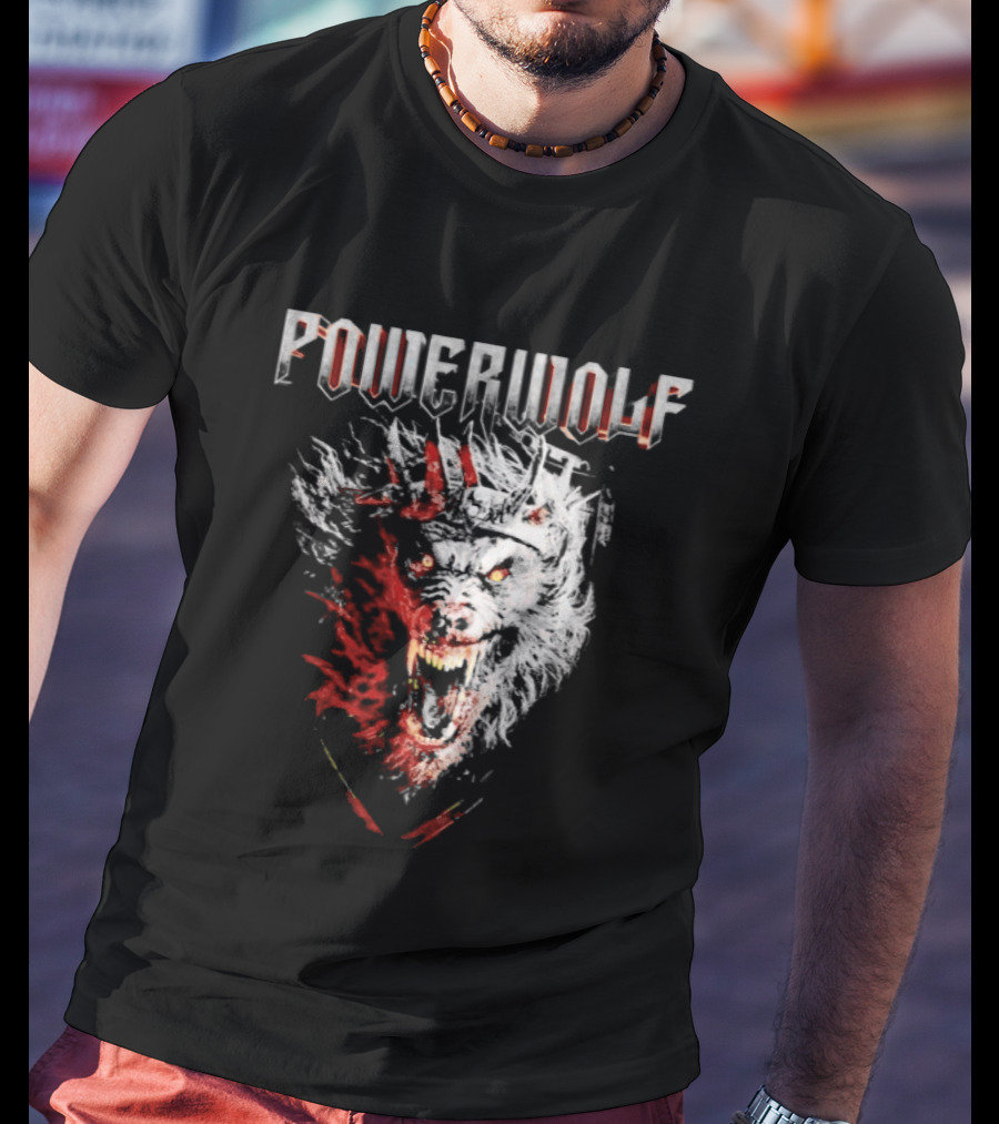 Powerwolf Wolf In Blood Splatter Special T-Shirt