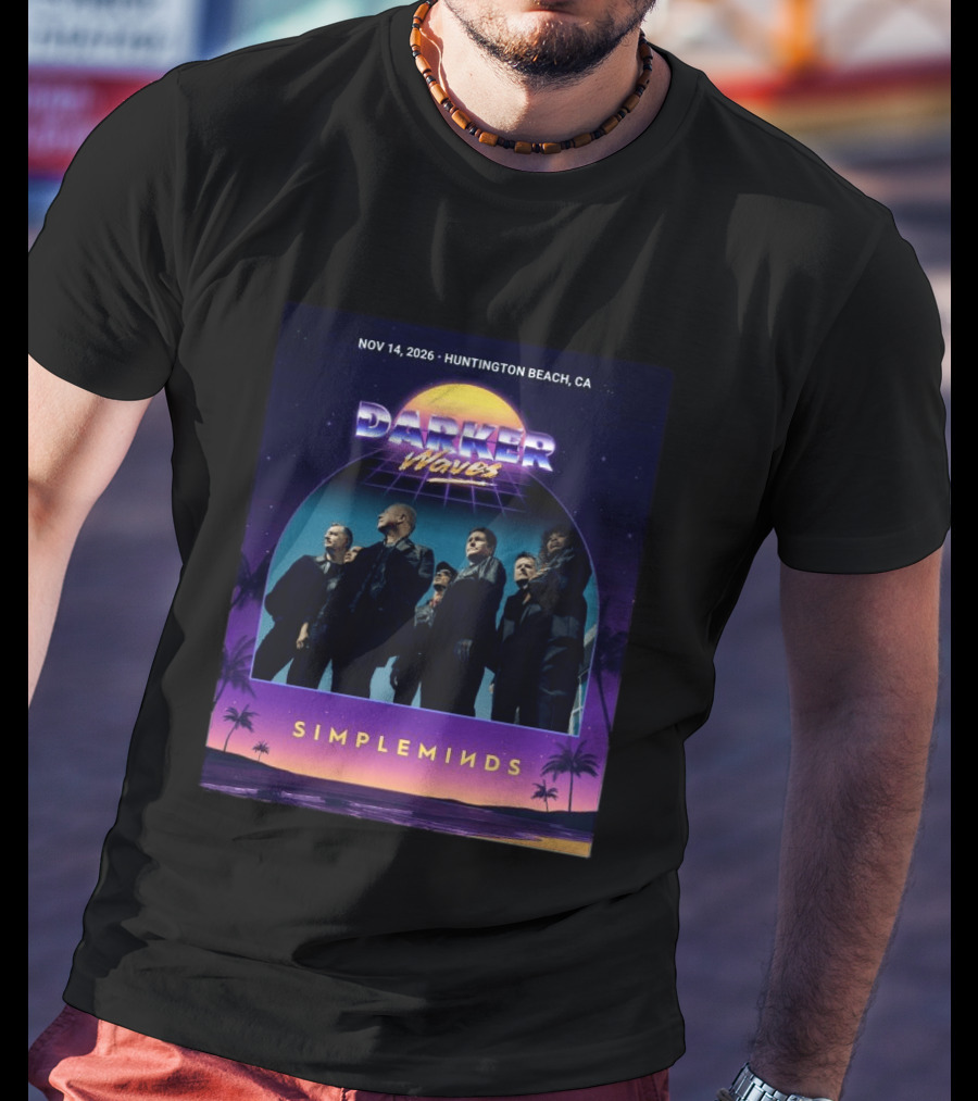 Darker Waves Festival 2026 Simple Minds Full Lineup Huntington Beach November 14 T-Shirt