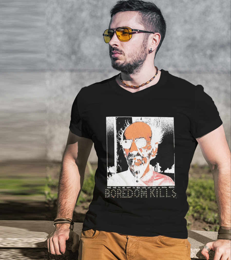 Make Sure You Are Happy In Real Life Andy Warhol Teacher T-Shirt
