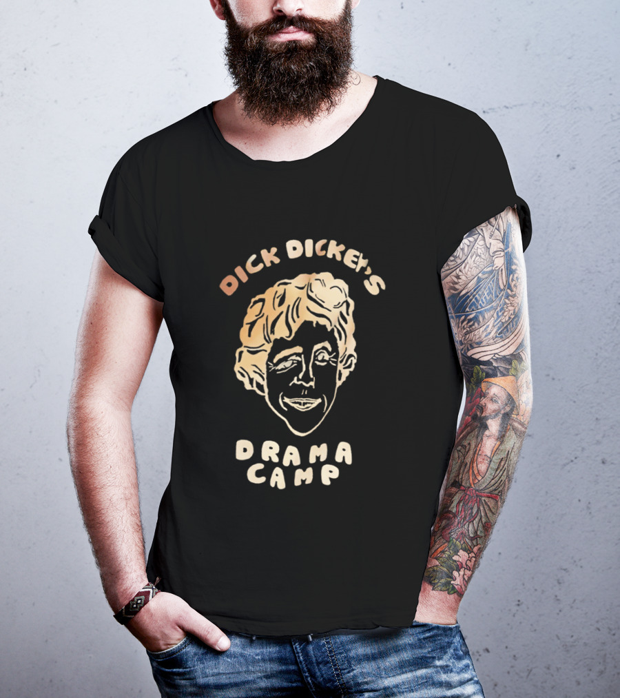 Dick Dickey's Drama Camp Funny Character Sketch Face T-Shirt