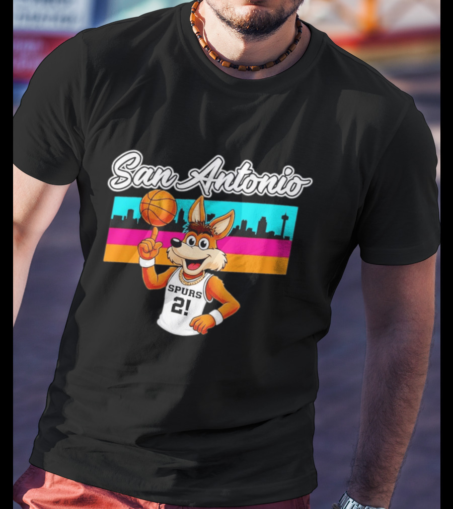 San Antonio Coyote Spurs Basketball Skyline 21 T-Shirt
