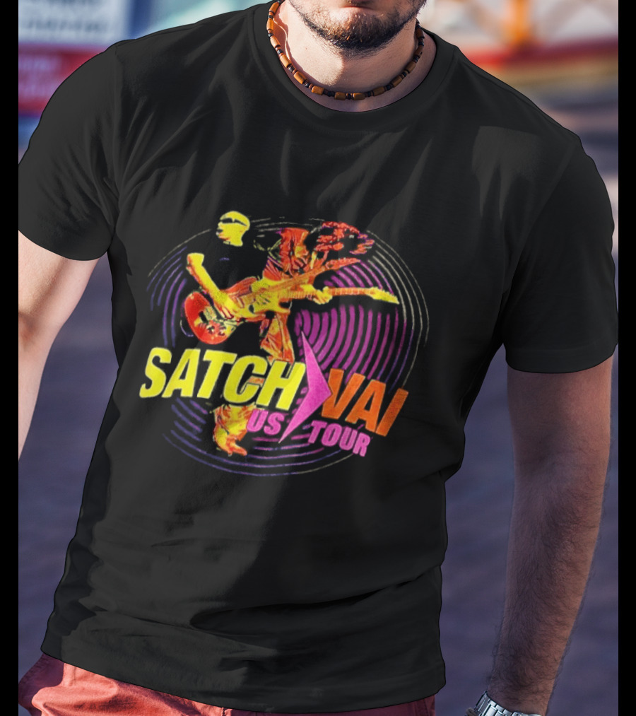 Satch Vai US Tour Electric Guitarist Spiral T-Shirt