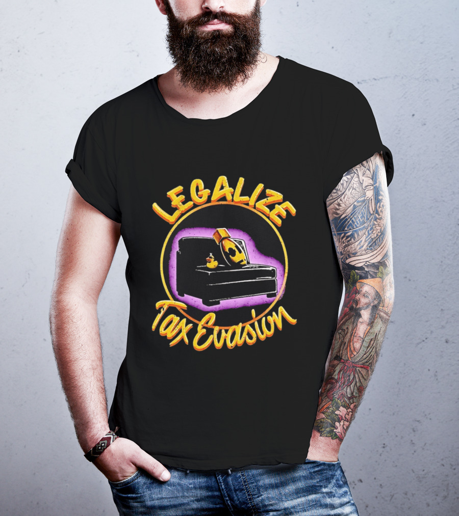Legalize Tax Evasion The Fat Electrician Couch Potato Rubber Duck T-Shirt