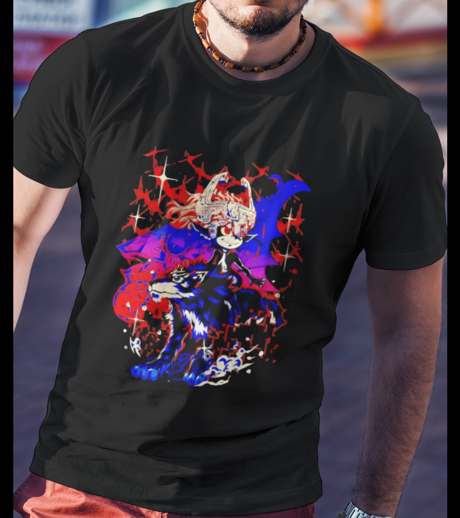 The Legend Of Zelda Twilight Princess Towards The Light Midna And Wolf Link Dual Form T-Shirt