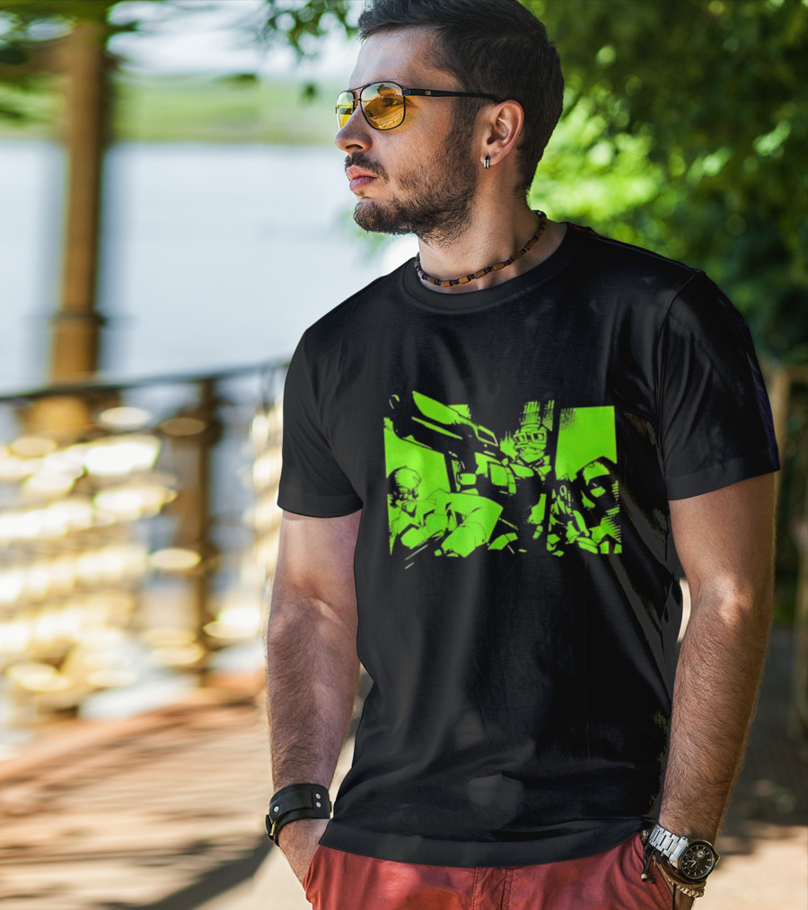 TimeSplitters Green Video Game Characters Neon T-Shirt