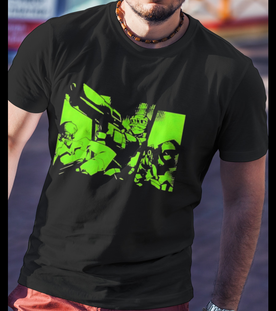 TimeSplitters Green Video Game Characters Neon T-Shirt