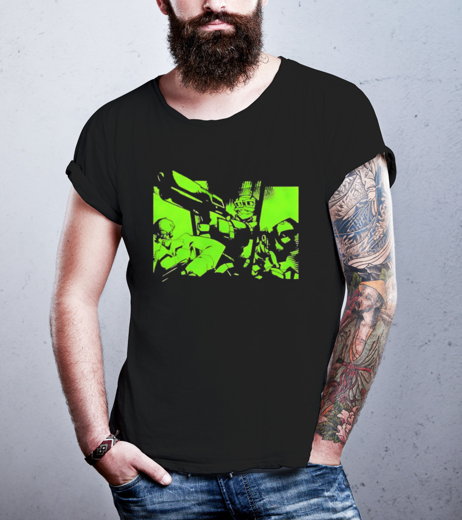 TimeSplitters Green Video Game Characters Neon T-Shirt